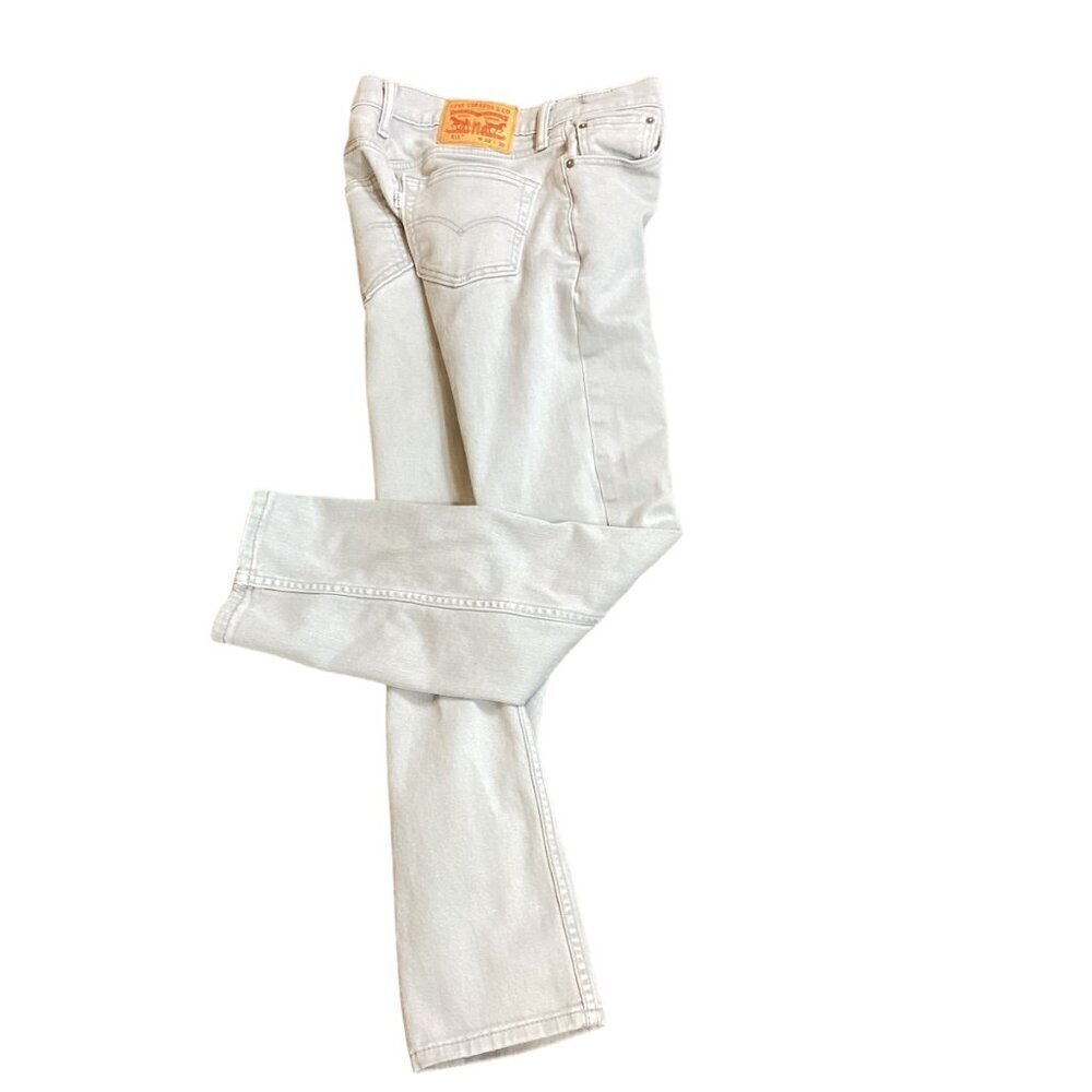 Levi's 511 Jeans Straight‎ Slim Sz Tag 29x32 (Measures 30x30) Lt Gray #206M